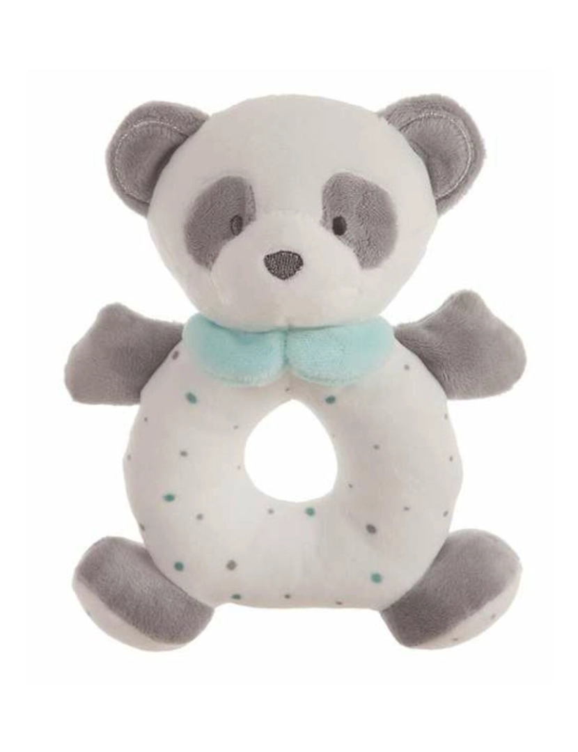 Bigbuy Fun - Peluche Chocalho Urso Panda Turquesa 20 cm