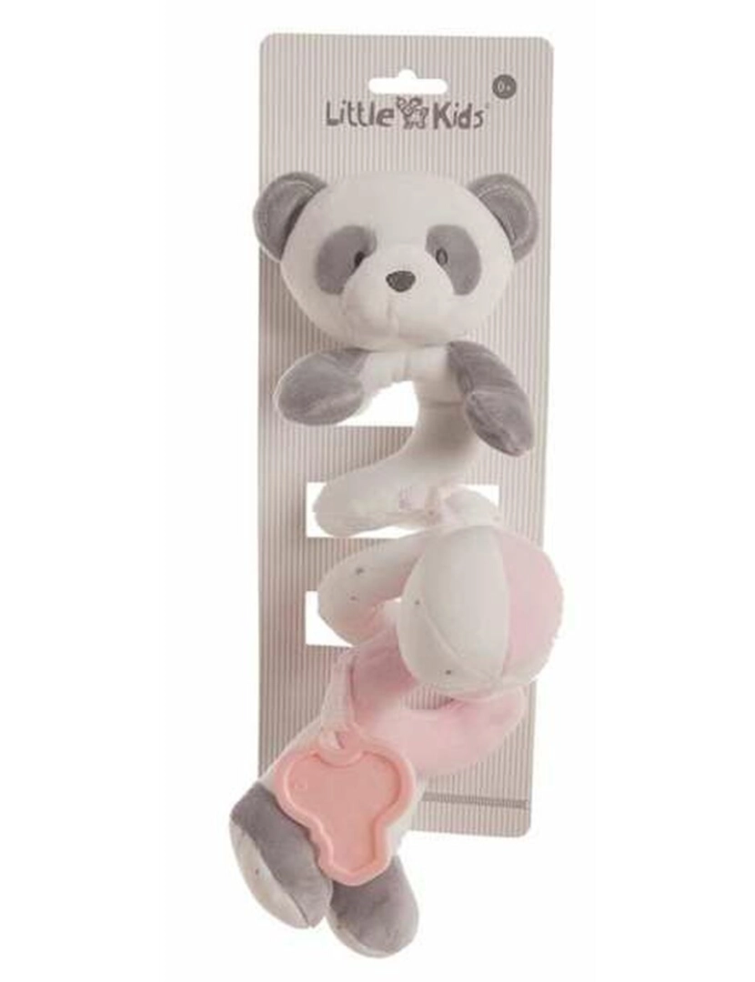 Bigbuy Fun - Espiral de Atividades Urso Panda Cor de Rosa 25cm