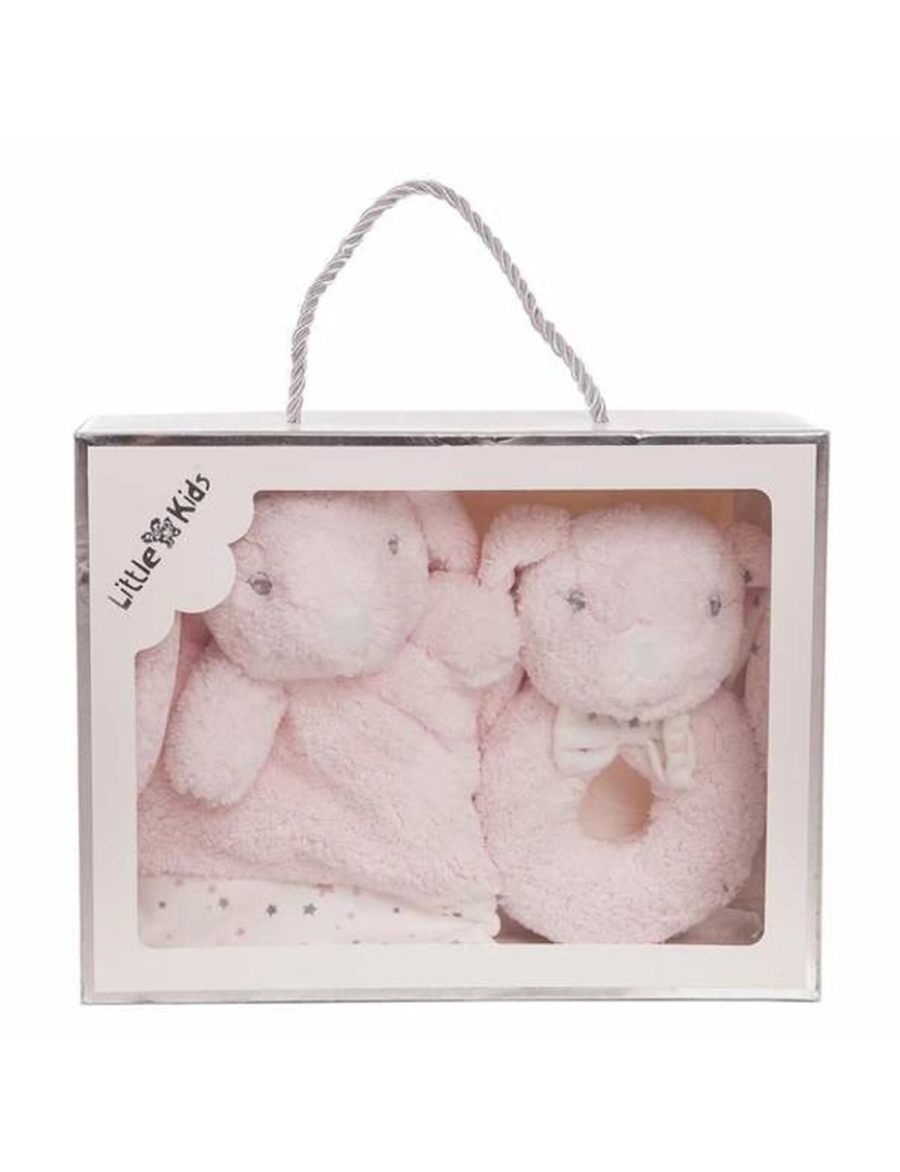 Bigbuy Fun - Doudou    Cor de Rosa Coelho Guizo 30 x 30 cm