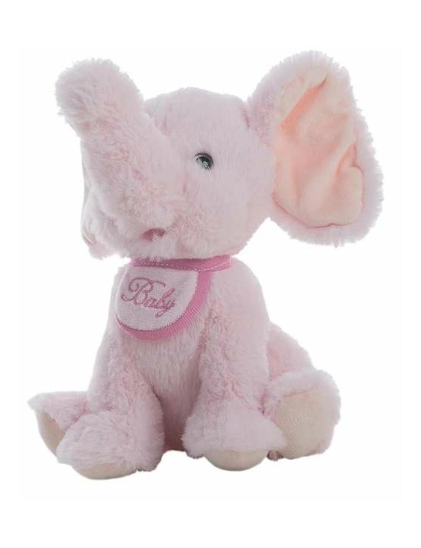 Bigbuy Fun - Elefante de Peluche Pupy Cor de Rosa 26 cm