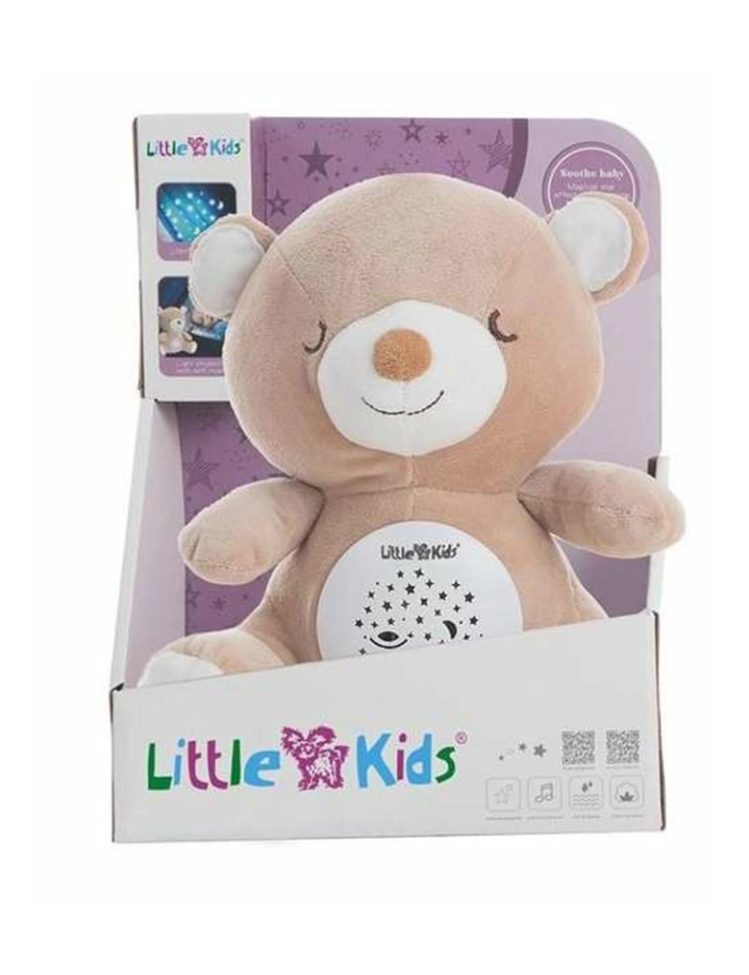 Bigbuy Fun - Urso de Peluche Projector Som Luzes 25 cm