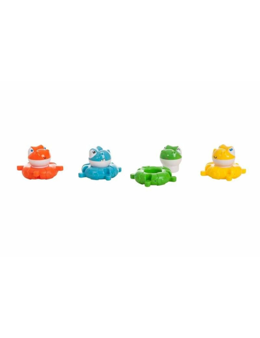 Bigbuy Fun - Set de Brinquedos para o Banho Multicolor 4 Peças Dinossauros
