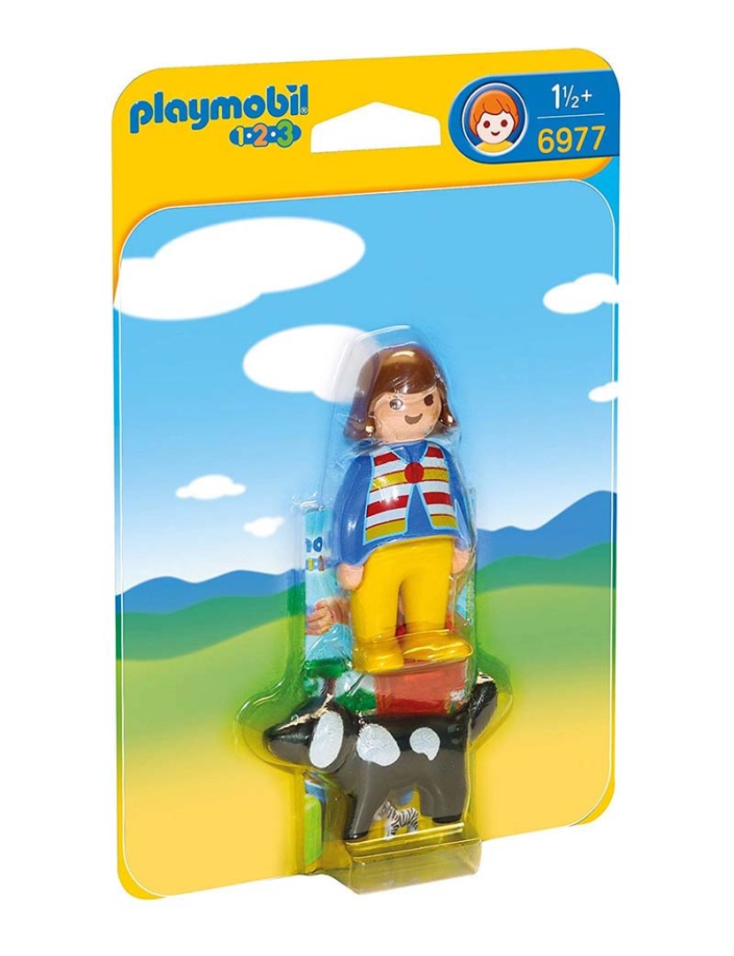 Playmobil - 1.2.3 MULHER COM CÃO 6977