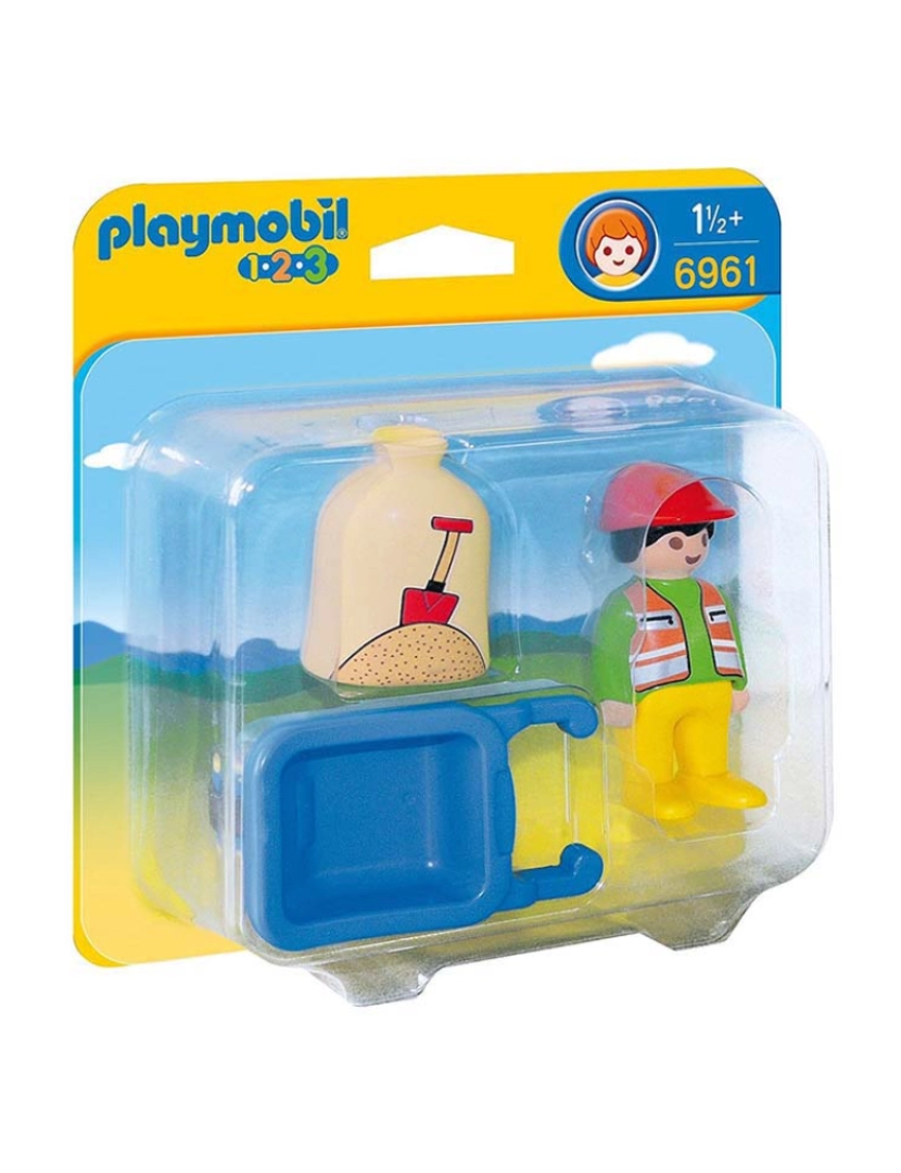 Playmobil - TRABALHADOR C/ CARRINHO DE MÃO 6961