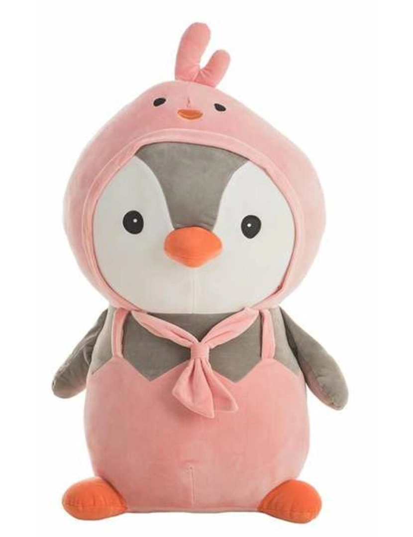 Bigbuy Fun - Peluche Kit Pinguim Cor de Rosa 80 cm