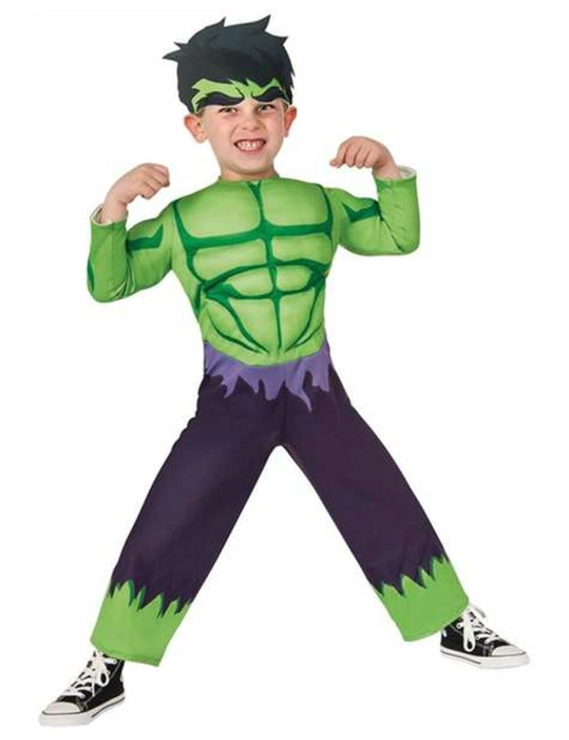 Bigbuy Carnival - Fantasia para Crianças 7-9 Anos Hulk (2 Peças)
