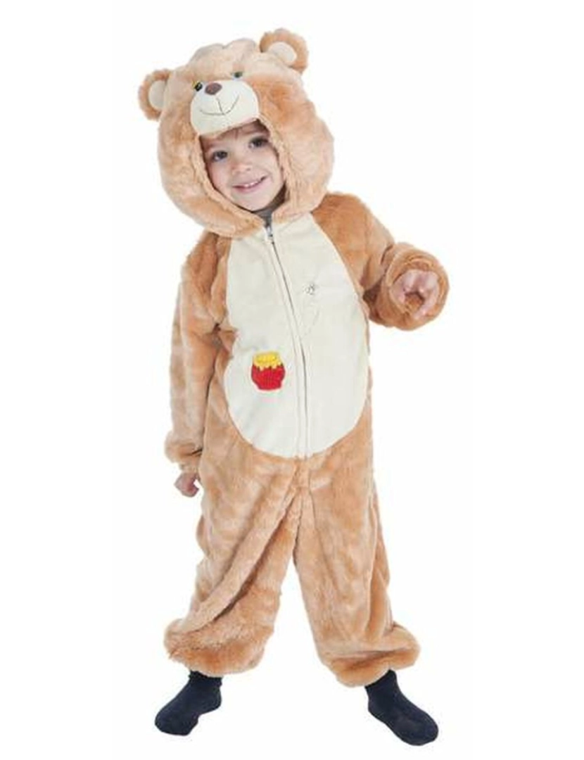 Bigbuy Carnival - Fantasia para Crianças 3-4 Anos Urso Marrom claro (2 Peças)