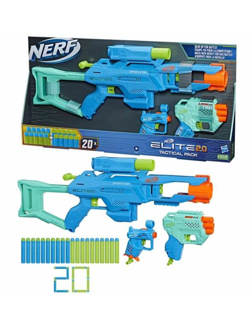 imagem de Pistola Nerf Elite 2.0 Nerf Tactical Pack 66 x 33 x 6,7 cm2