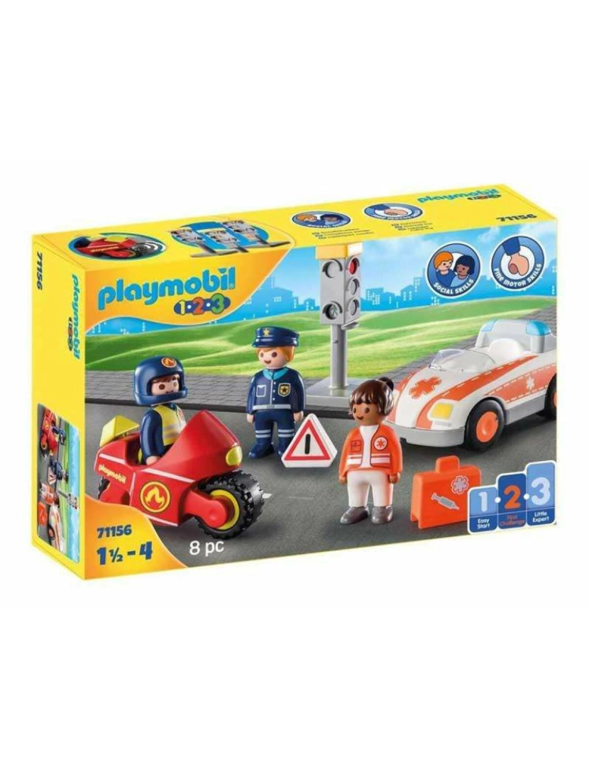 Playmobil - Playset Playmobil 71156 1.2.3 Day to Day Heroes 8 Peças