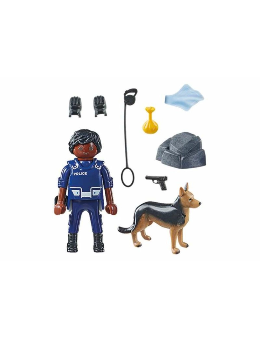imagem de Playset Playmobil 71162 Special PLUS Police with Dog 10 Peças2