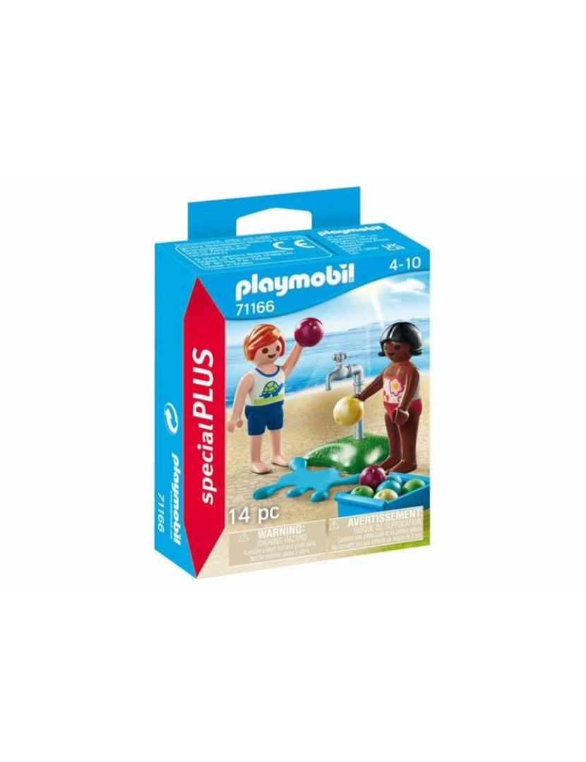 imagem de Playset Playmobil 71166 Special PLUS Kids with Water Balloons 14 Partes1