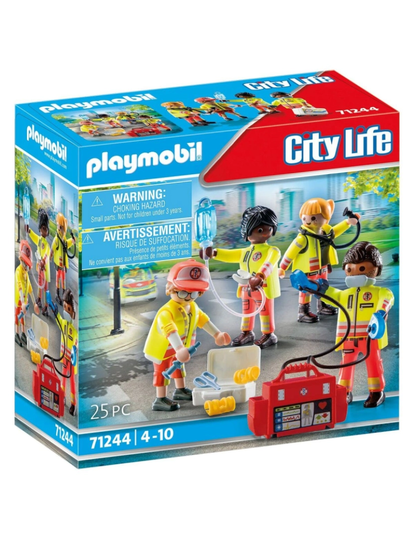 Playmobil - Playset Playmobil 71244 City Life Rescue Team 25 Peças