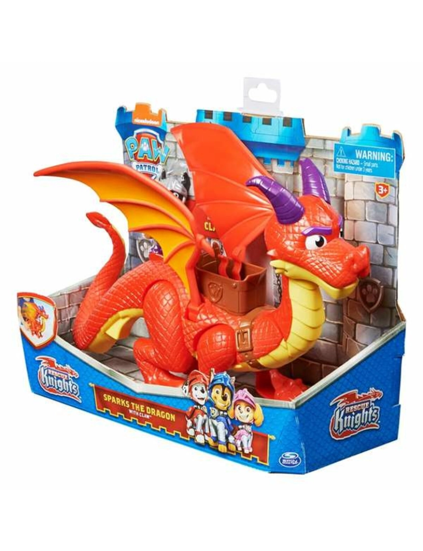 imagem de Conjunto de Figuras The Paw Patrol Knights: Sparks the Dragon Interativo 29.71 x 12 x 22.86 cm3