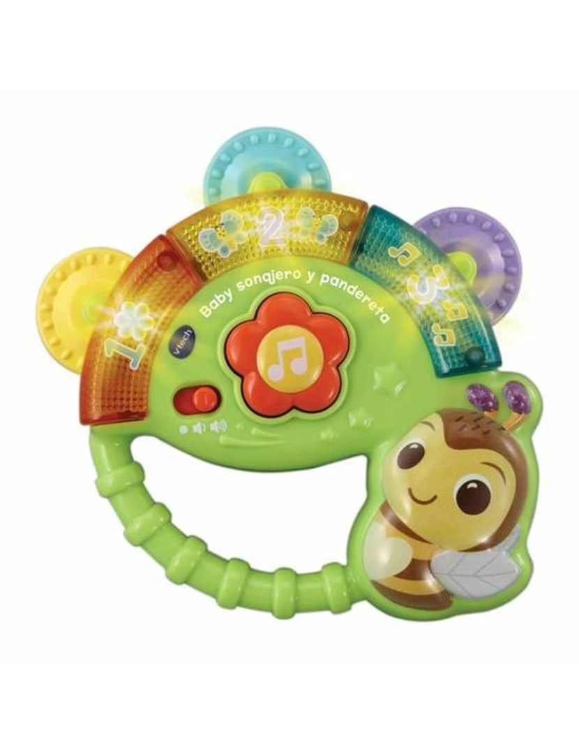 imagem de Guizo Musical Vtech Baby Música Abelha Luzes Pandeireta Interativa 12 x 14 x 3 cm2