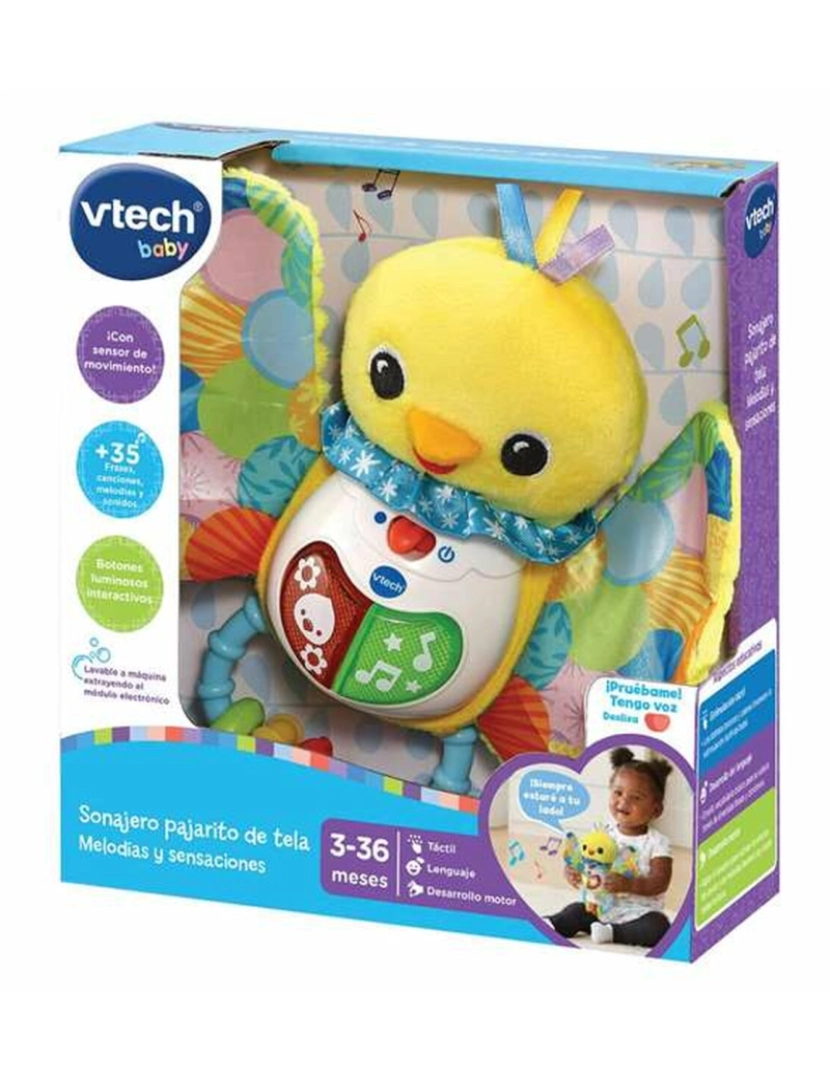 imagem de Guizo Musical Vtech Baby Música Interativo Patinho Luzes 20 x 21 x 6 cm1