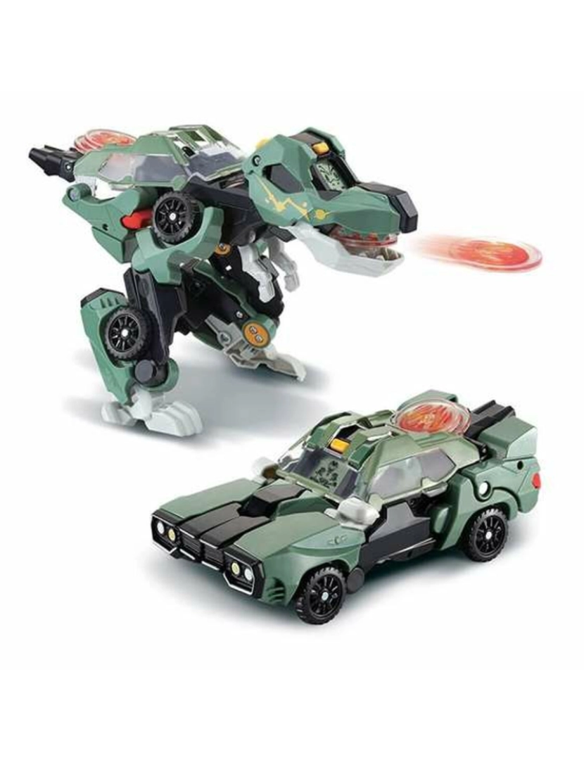 imagem de Super Robô Transformável Switch & Go Dinos Sport T-Rex Dinossauro Carro Som 22 x 10 cm2