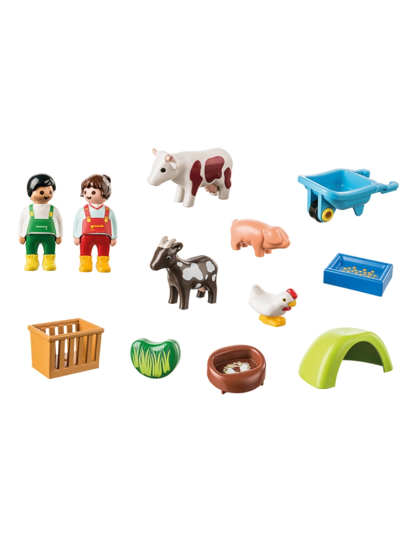 imagem de Playset Playmobil 1.2.3 Fun in the Farm 71158  12 Peças2