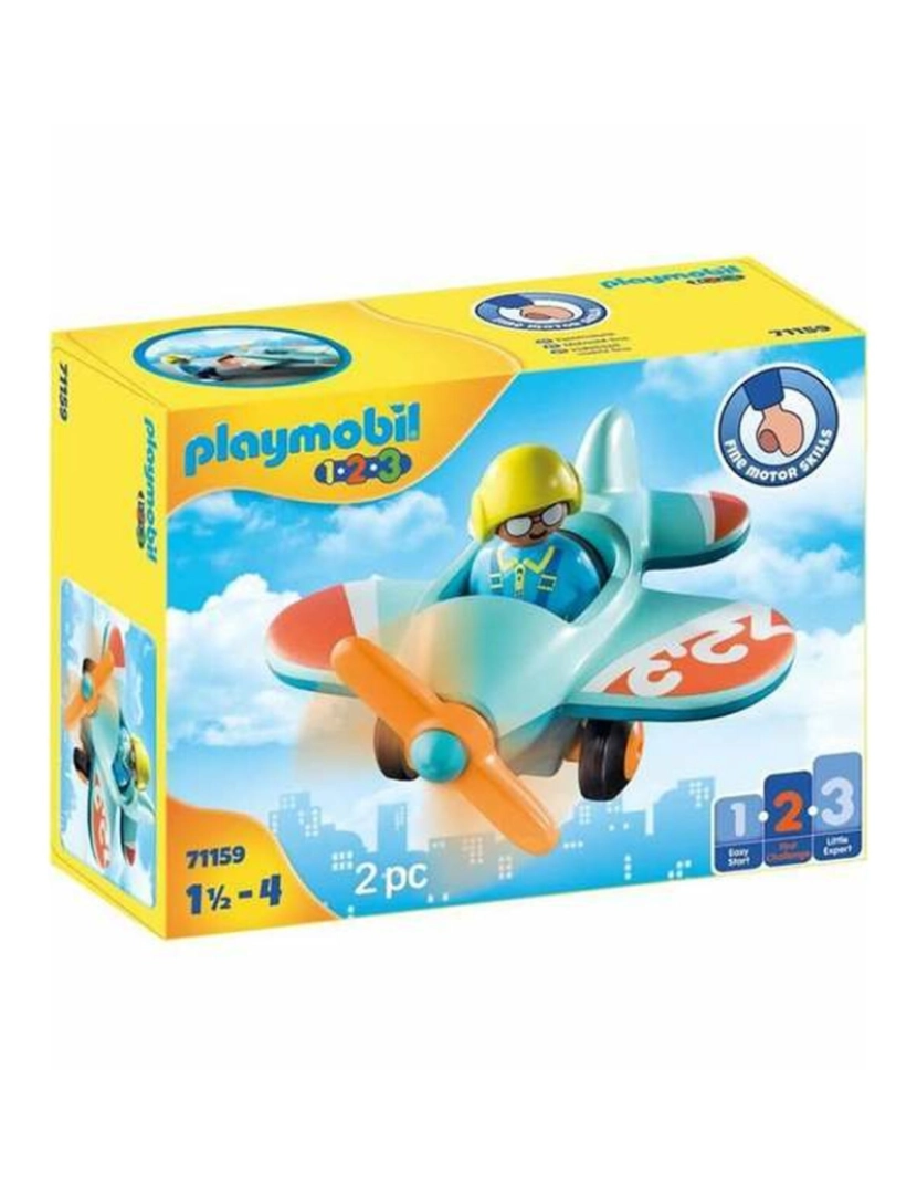 Playmobil - Playset Playmobil 1.2.3 Plane 71159 2 Peças