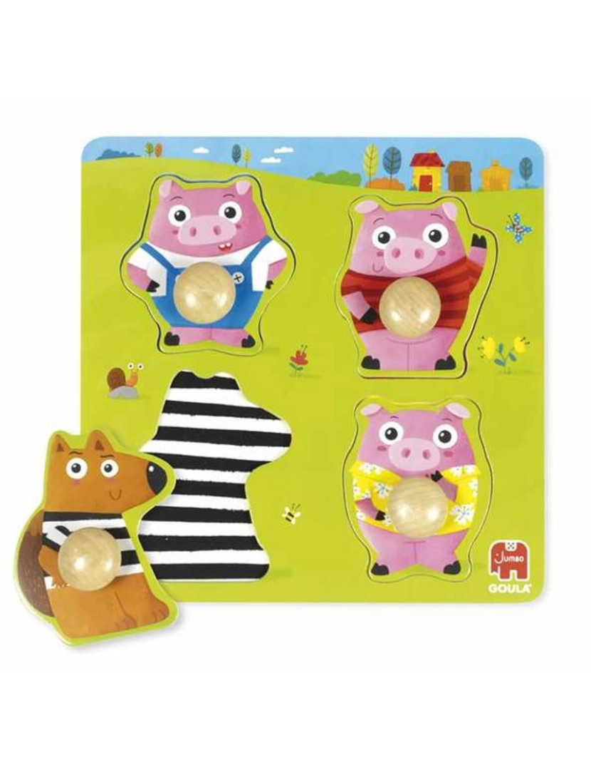 Goula - Puzzle Infantil de Madeira Goula Three Little Pigs