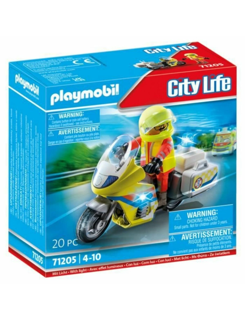 Playmobil - Playset de Veículos Playmobil 71205 Motocicleta 20 Peças