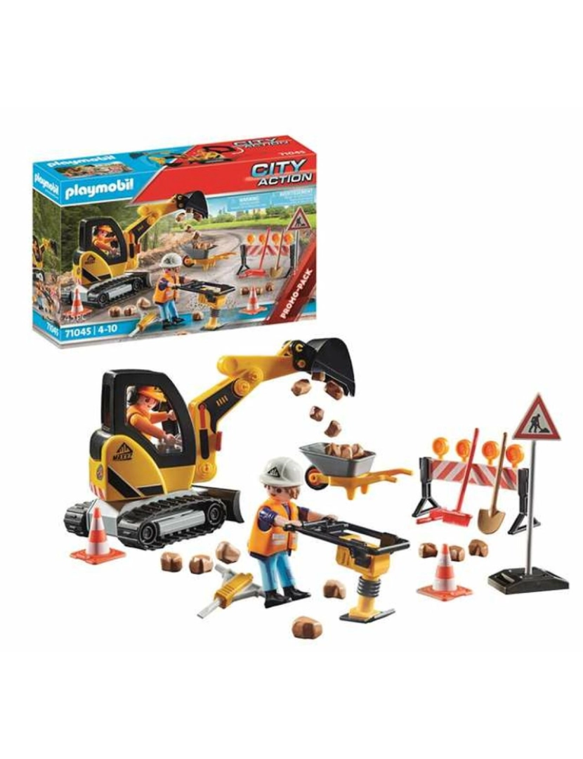 imagem de Playset Playmobil City Action Road Construction 45 Peças 710453