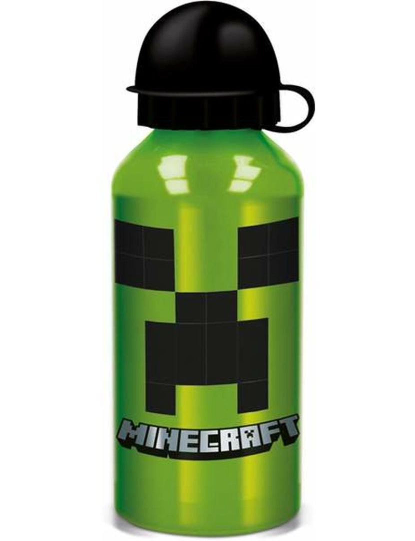 Minecraft - Garrafa Minecraft Creeper Green 400 ml Silicone Alumínio