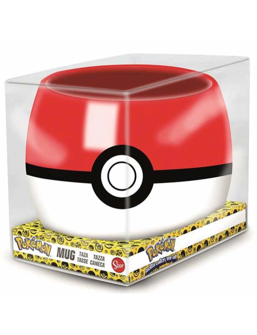 Pokemon - Chávena com Caixa Pokeball Cerâmica 360 ml