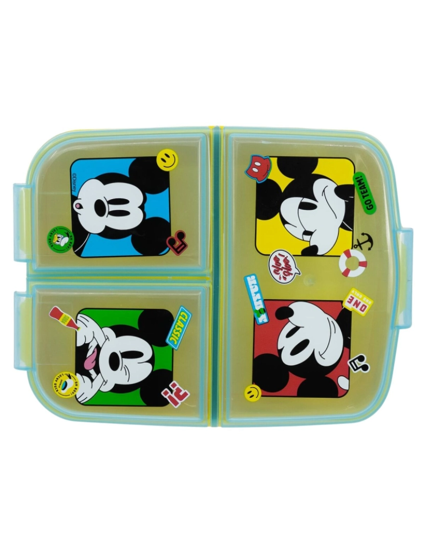 imagem de Lancheira com Compartimentos Mickey Mouse Fun-Tastic 19,5 x 16,5 x 6,7 cm Polipropileno3