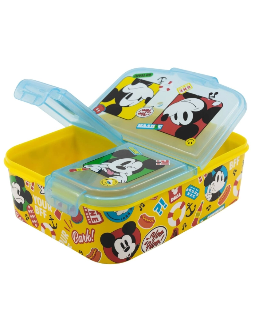 imagem de Lancheira com Compartimentos Mickey Mouse Fun-Tastic 19,5 x 16,5 x 6,7 cm Polipropileno4