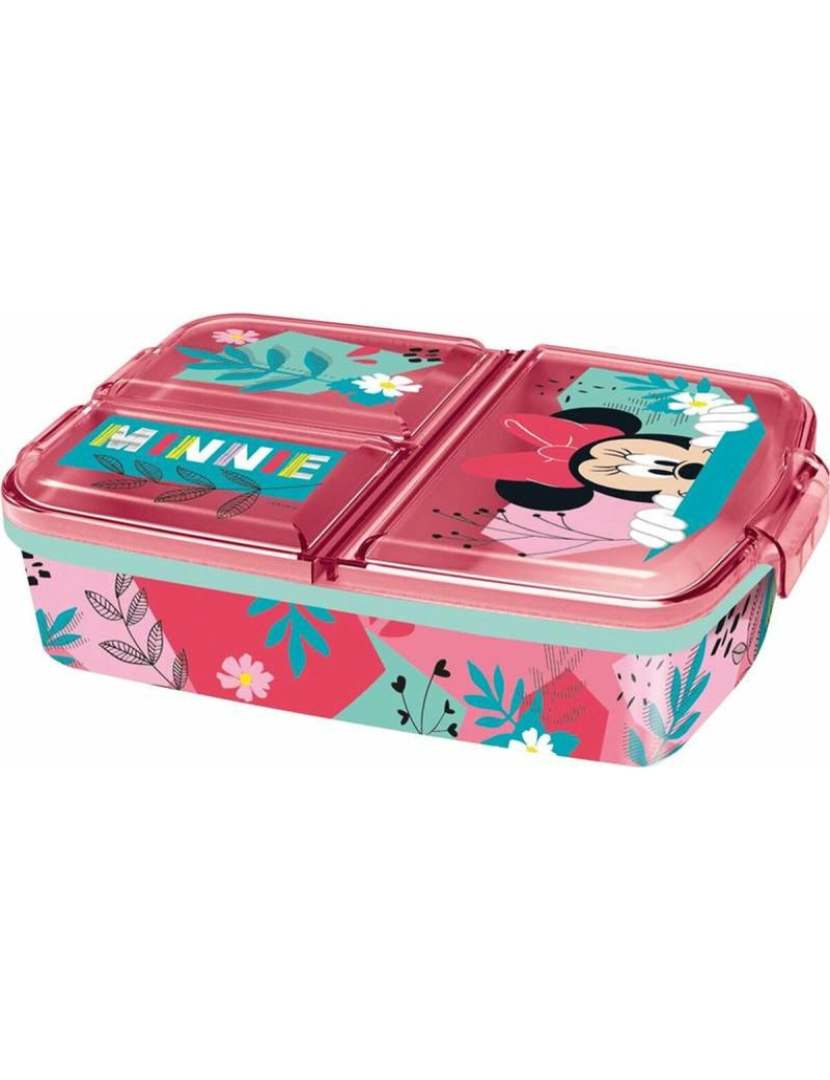 Minnie Mouse - Lancheira com Compartimentos Minnie Mouse 19,5 x 16,5 x 6,7 cm Polipropileno