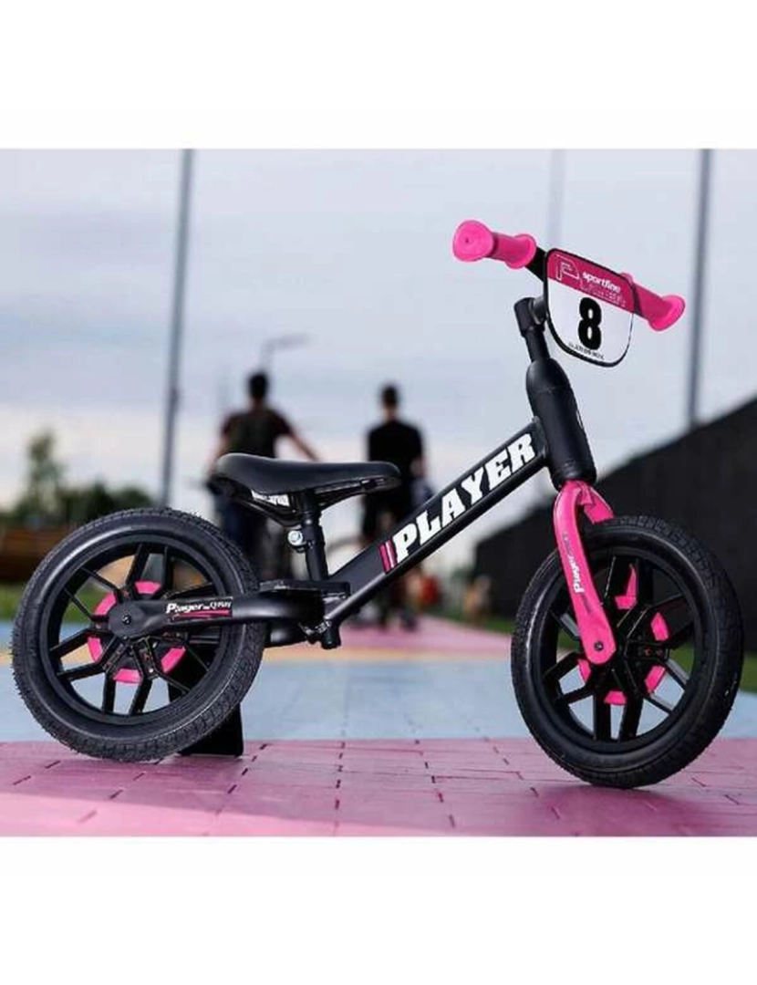 imagem de Bicicleta Infantil New Bike Player Luzes Cor de Rosa 10"2