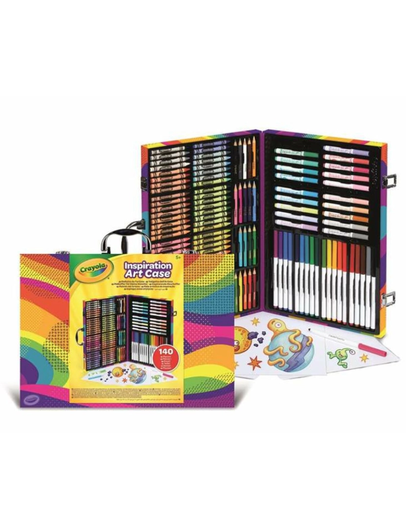 Crayola - Conjunto de pintura Crayola Rainbow 140 Peças