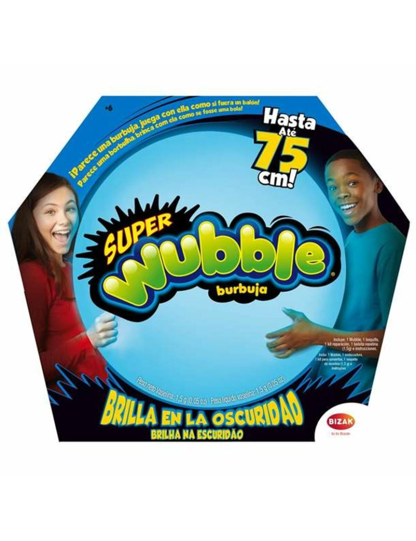 imagem de Bola Bizak Super Wubble Gigante Brilha no Escuro 75 cm Plástico2