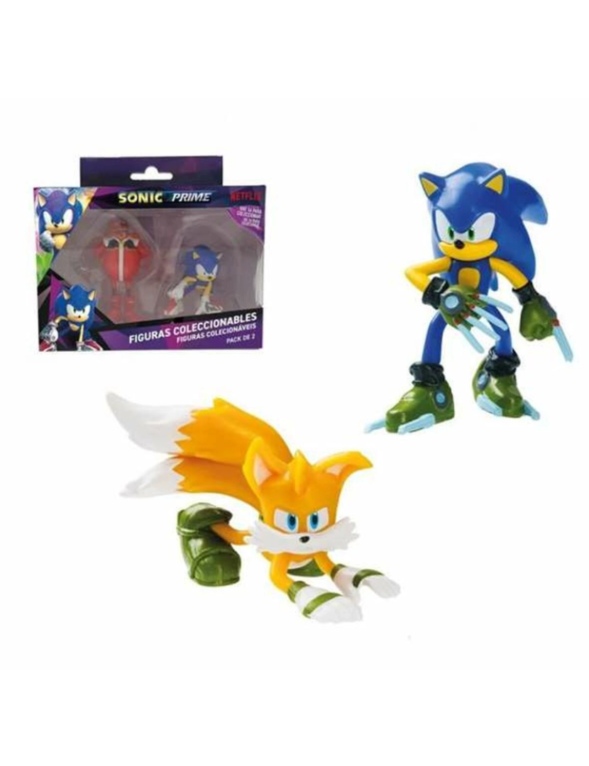 Sonic - Bonecos Colecionáveis - Pack com 5