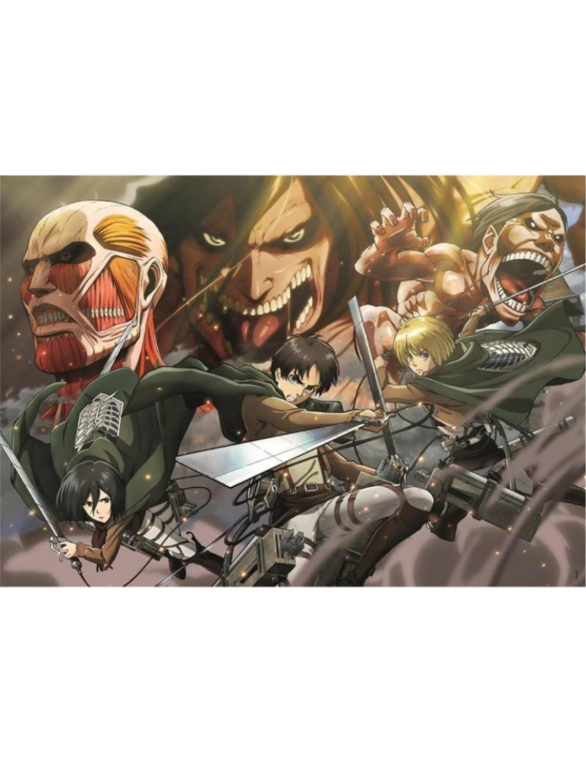 imagem de Puzzle 3D Clementoni Attack on titans Cubo 500 Peças2