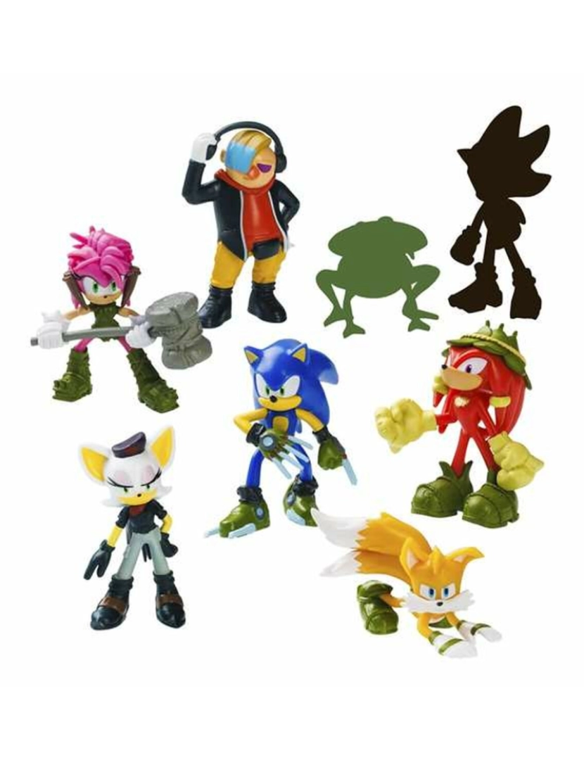 Sonic - Conjunto de Figuras Sonic 8 Unidades 6,5 cm