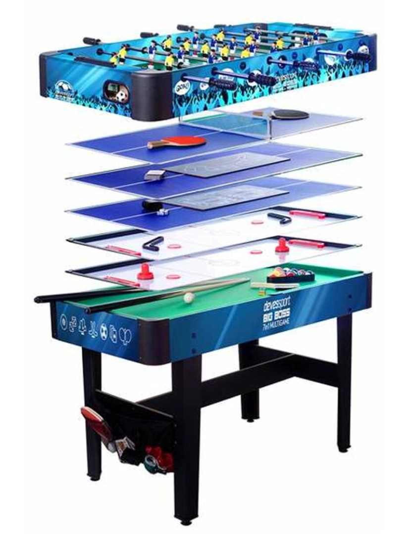 HomCom Mesa De Ping Pong Dobrável Azul 152.5x274x76cm