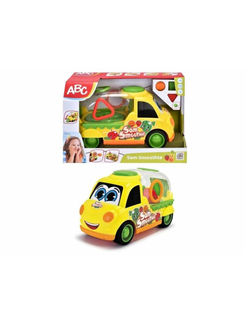 Smoby - Veículo Smoby ABC Sam Smoothie Carrinha Amarelo 30 cm