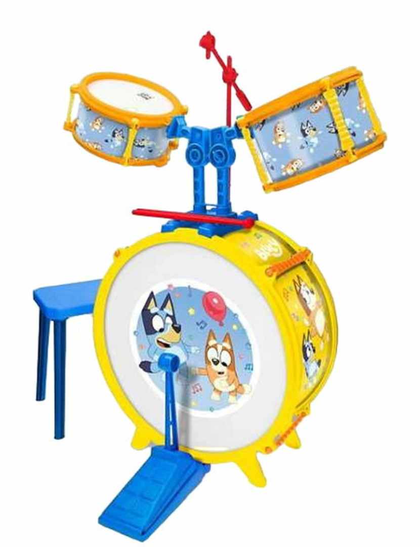 Bluey - Bateria Musical Bluey Infantil 55 x 36 x 38 cm