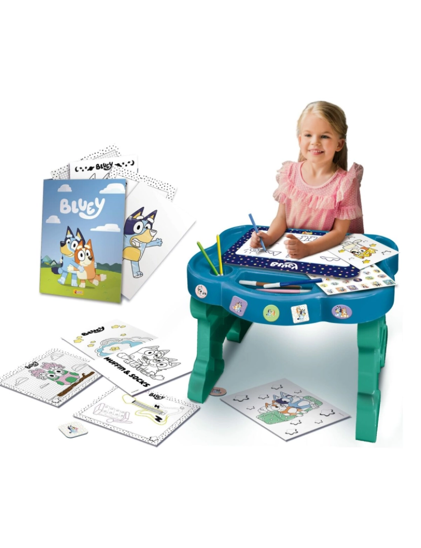 imagem de Mesa Infantil Bluey 30 x 48 x 38 cm2