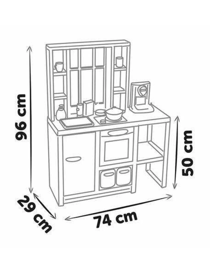 imagem de Cozinha de Brincar Smoby Loft 32 Peças 96 x 74 x 29 cm3