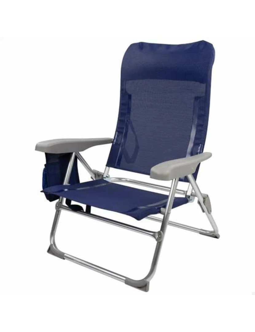 Colorbaby - Cadeira de Praia Colorbaby Madeira Dobrável Azul Marinho 46 x 58 x 87 cm
