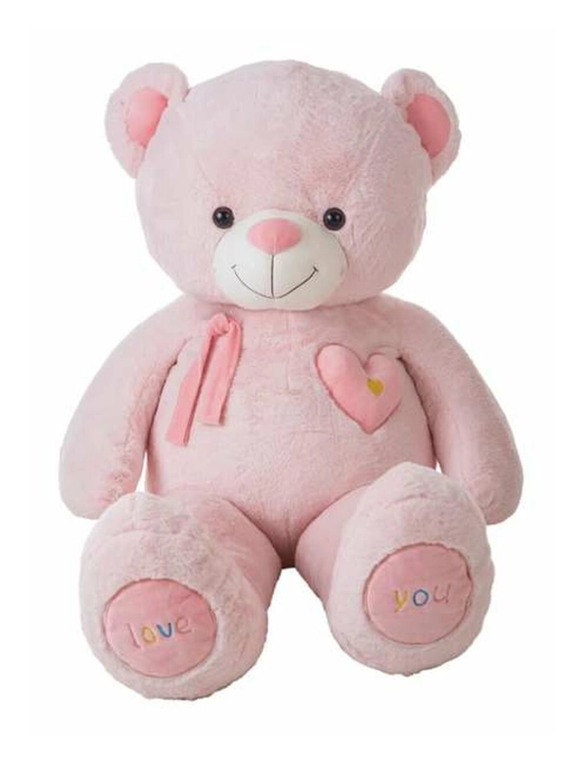 Bigbuy Kids - Peluche Valentin Cor de Rosa Urso 140 cm