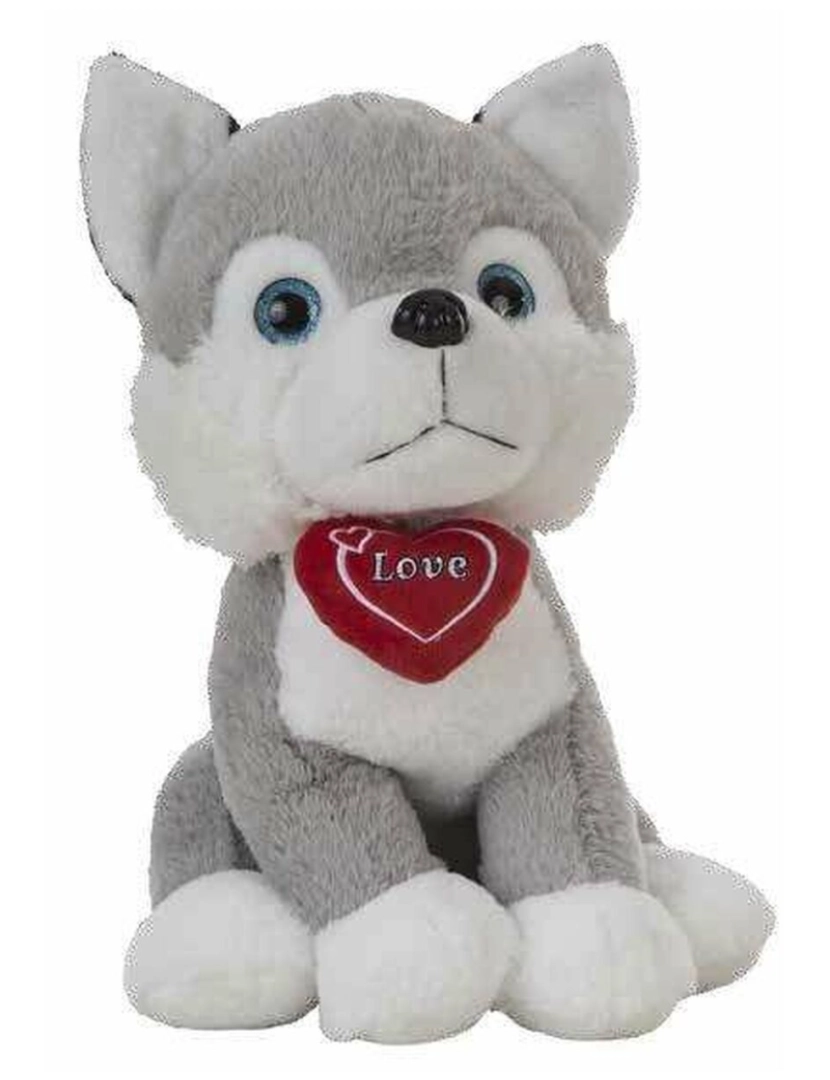 Bigbuy Kids - Peluche Husky Coração 36 cm