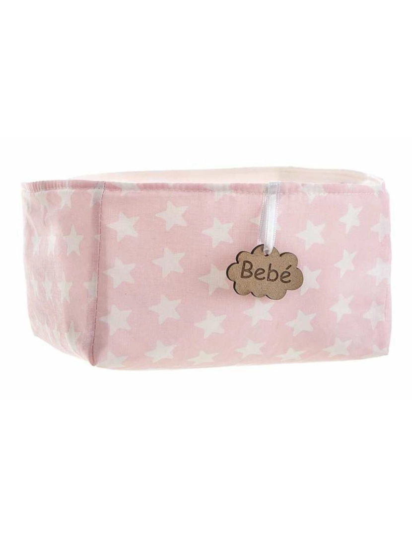 Bigbuy Kids - Cabaz Cor de Rosa Estrelas 18 x 14 x 10,5 cm