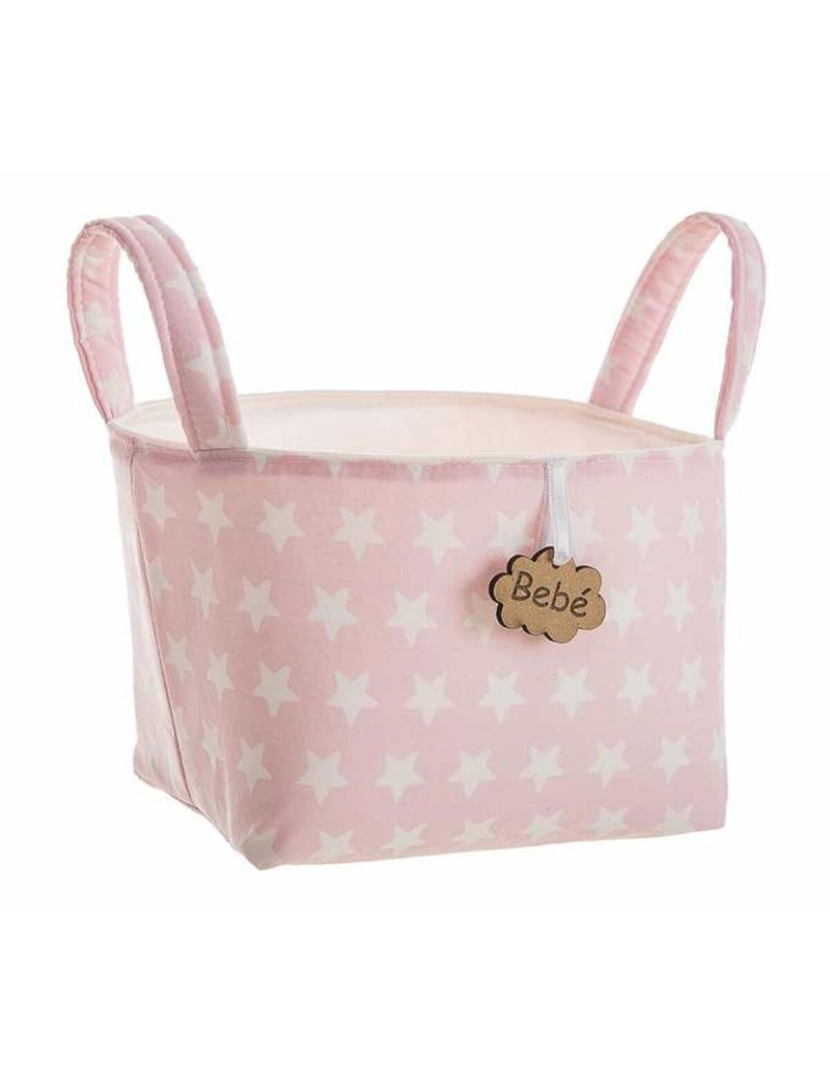 Bigbuy Kids - Cabaz Cor de Rosa Estrelas Com pegas 17 x 13,5 x 20 cm