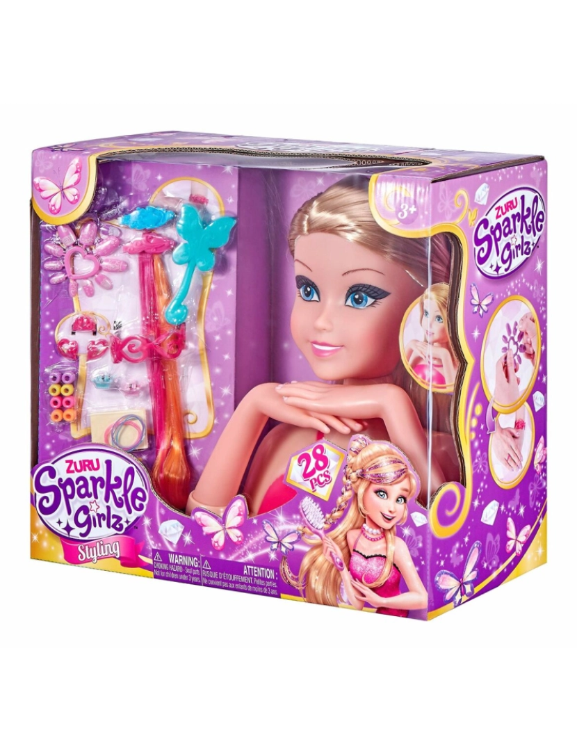 imagem de Boneca para Pentear Sparkle Girlz Busto2