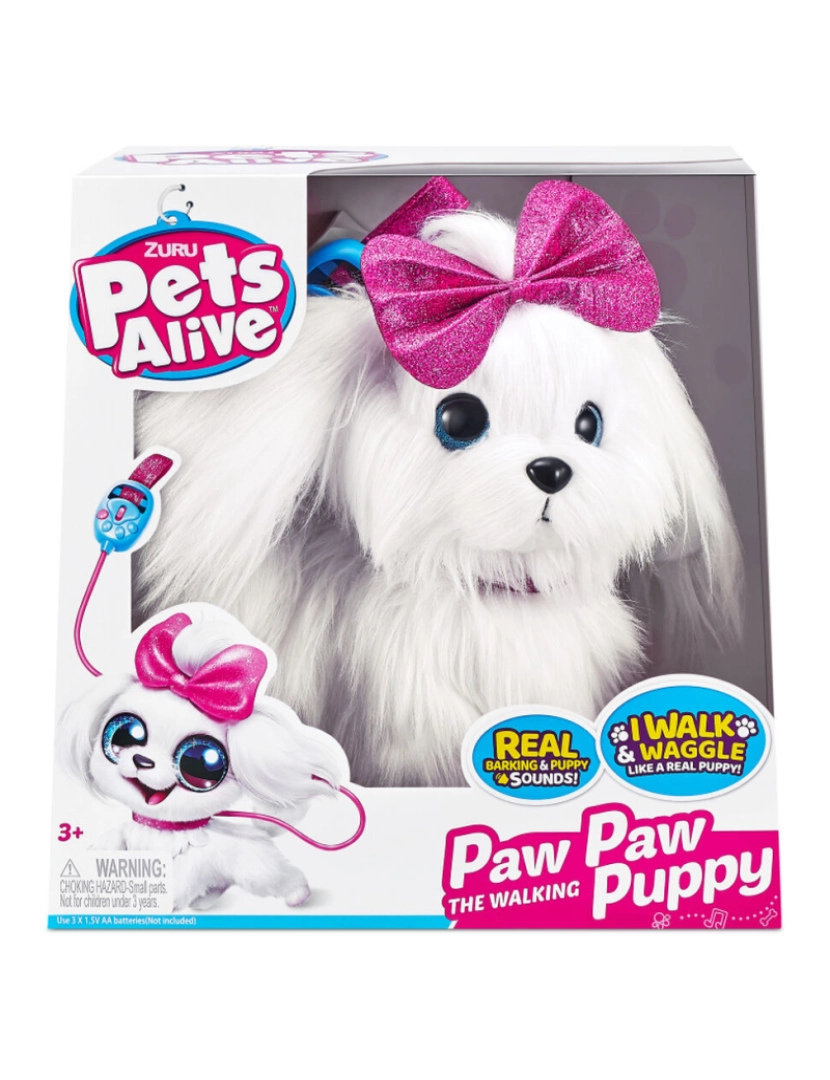 Bigbuy Fun - Cão Interativo Lil Paw Paw Puppy Pets Alive 30 x 18 x 30 cm