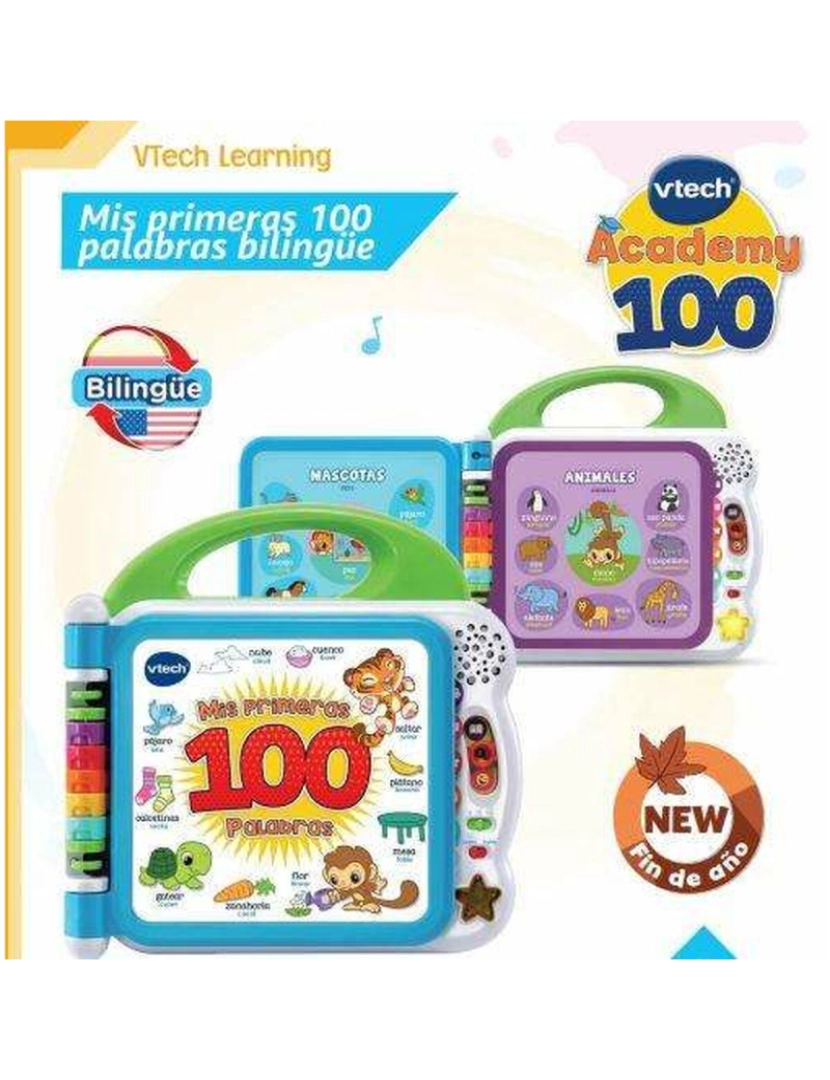 imagem de Livro interativo infantil Vtech  Mis primeras 100 palabras2