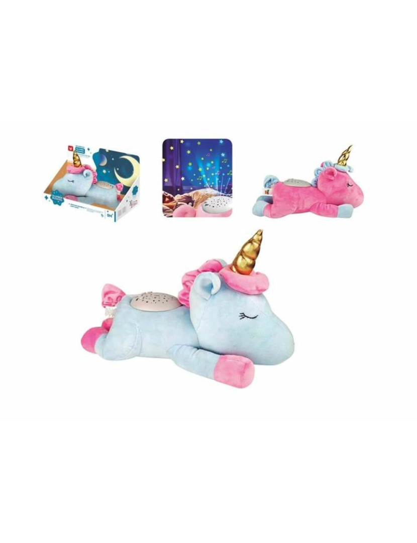 Bigbuy Fun - Peluche Musical Leve Som Projector Unicórnio 20cm